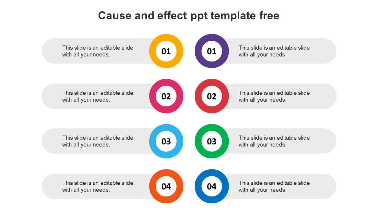Cause And Effect PPT Template Free Design Presentation